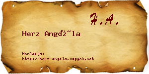 Herz Angéla névjegykártya